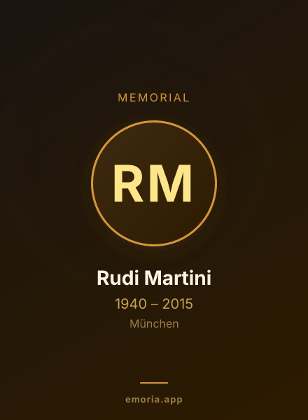 Memorial portrait of Rudi Martini