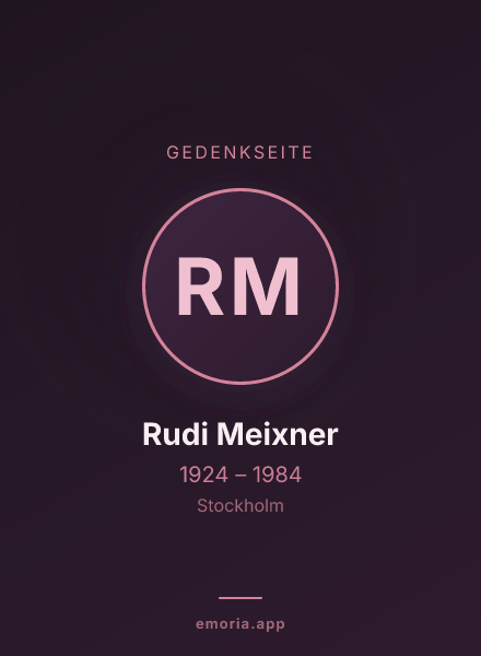 Gedenkportrait von Rudi Meixner