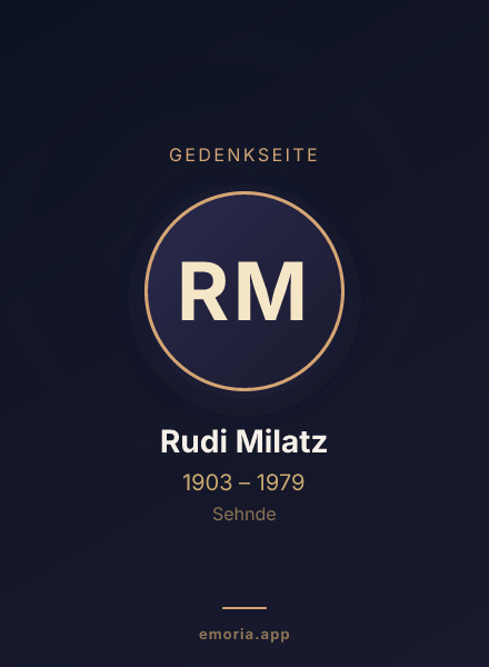 Gedenkportrait von Rudi Milatz