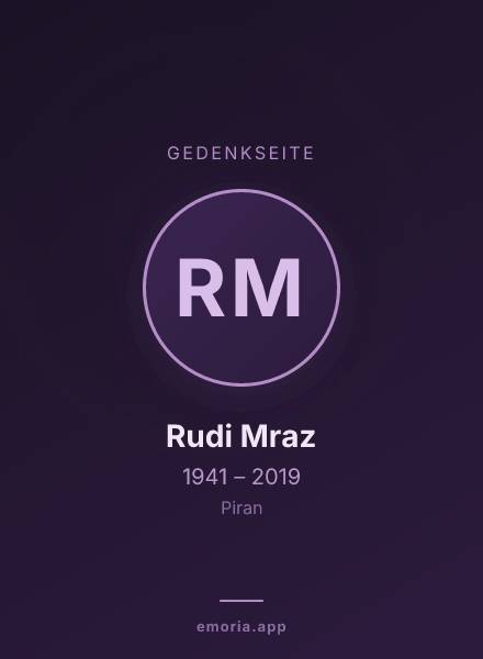 Gedenkportrait von Rudi Mraz