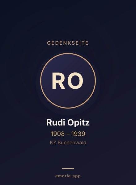 Gedenkportrait von Rudi Opitz
