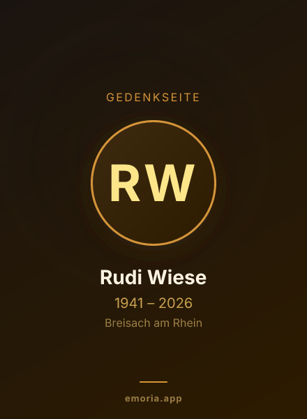 Gedenkportrait von Rudi Wiese