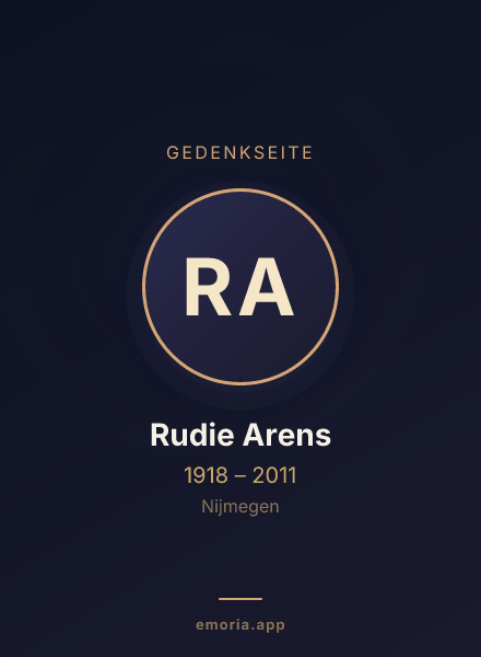 Gedenkportrait von Rudie Arens
