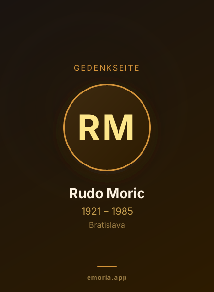 Gedenkportrait von Rudo Moric