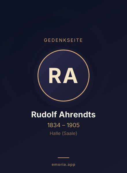 Gedenkportrait von Rudolf Ahrendts