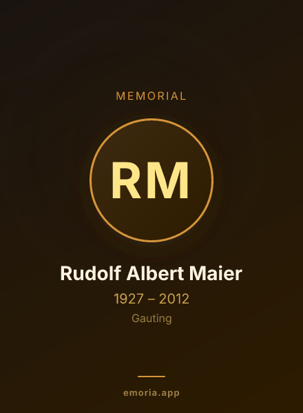 Memorial portrait of Rudolf Albert Maier