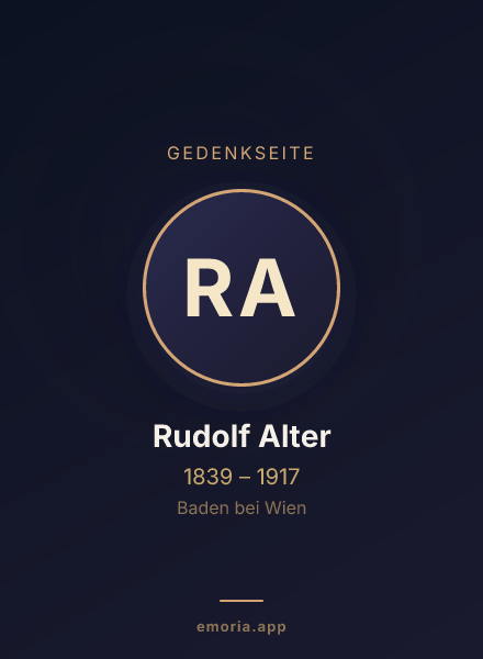 Gedenkportrait von Rudolf Alter