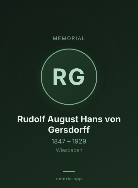 Memorial portrait of Rudolf August Hans von Gersdorff