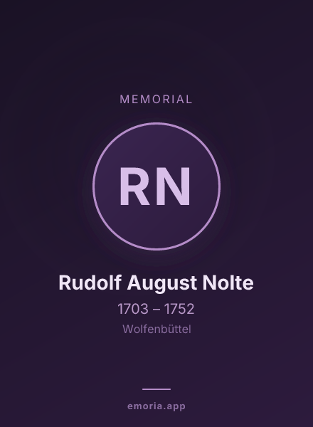 Memorial portrait of Rudolf August Nolte