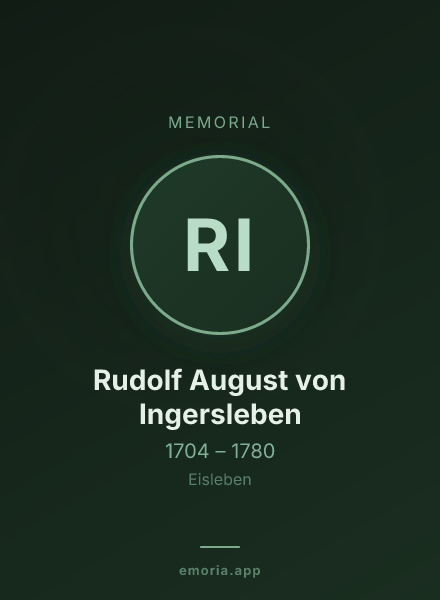 Memorial portrait of Rudolf August von Ingersleben