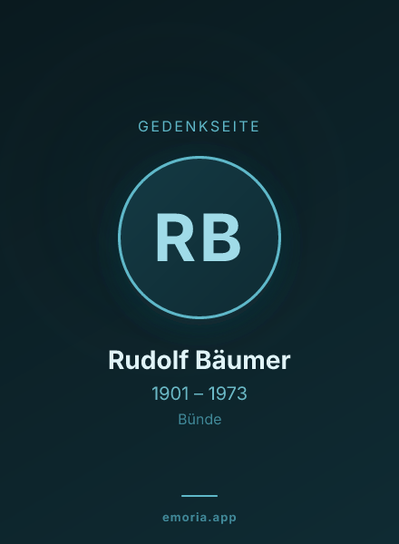 Gedenkportrait von Rudolf Bäumer