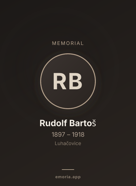 Memorial portrait of Rudolf Bartoš