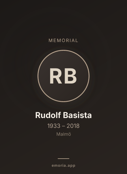 Memorial portrait of Rudolf Basista