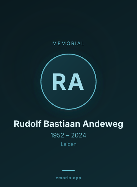 Memorial portrait of Rudolf Bastiaan Andeweg