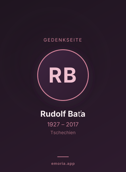 Gedenkportrait von Rudolf Baťa