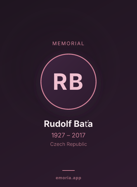 Memorial portrait of Rudolf Baťa