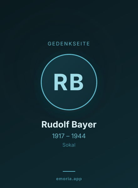 Gedenkportrait von Rudolf Bayer