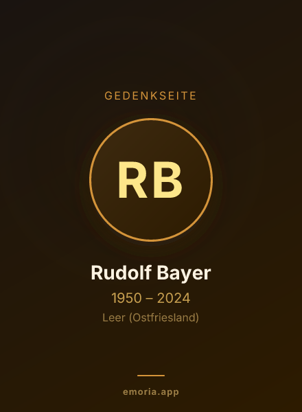 Gedenkportrait von Rudolf Bayer