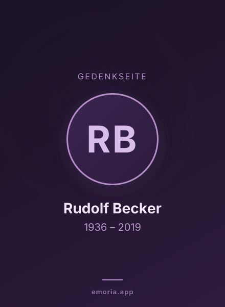 Gedenkportrait von Rudolf Becker