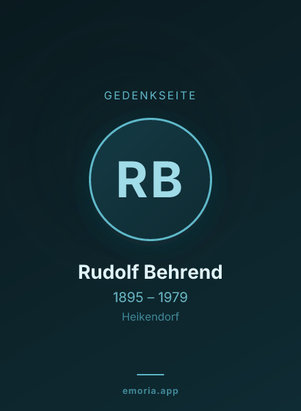 Gedenkportrait von Rudolf Behrend