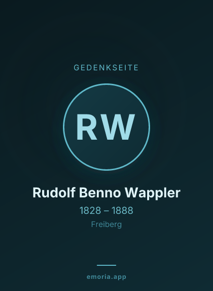 Gedenkportrait von Rudolf Benno Wappler