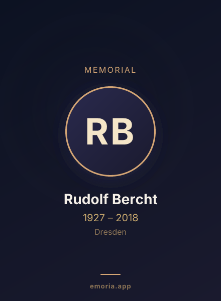 Memorial portrait of Rudolf Bercht