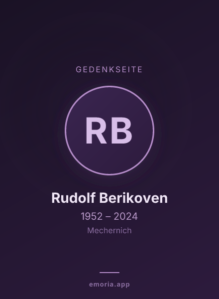 Gedenkportrait von Rudolf Berikoven