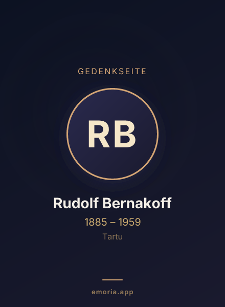 Gedenkportrait von Rudolf Bernakoff