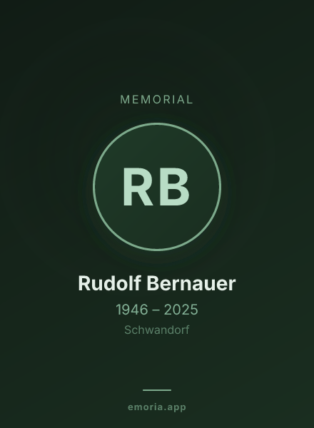 Memorial portrait of Rudolf Bernauer