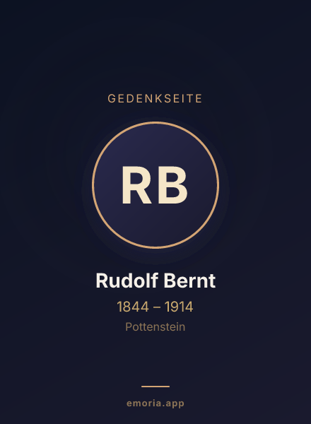 Gedenkportrait von Rudolf Bernt