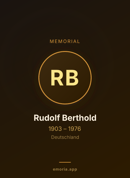 Memorial portrait of Rudolf Berthold