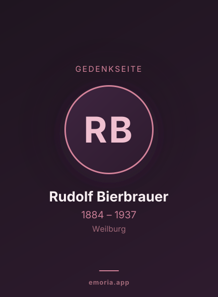 Gedenkportrait von Rudolf Bierbrauer
