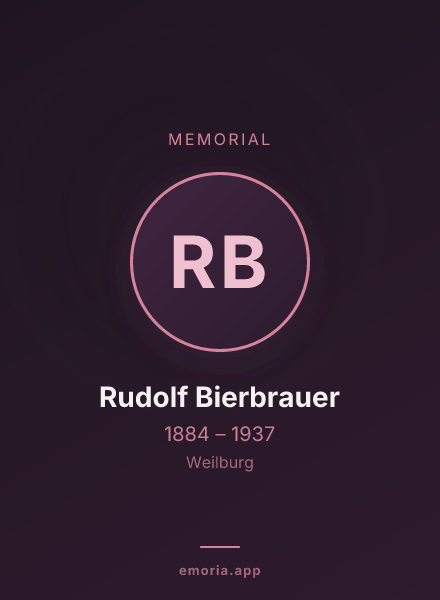 Memorial portrait of Rudolf Bierbrauer