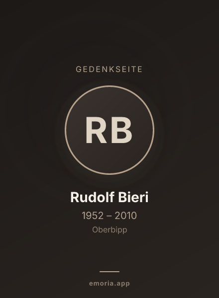 Gedenkportrait von Rudolf Bieri