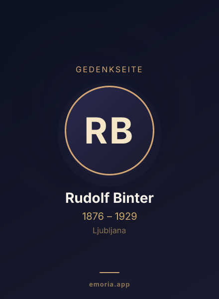 Gedenkportrait von Rudolf Binter