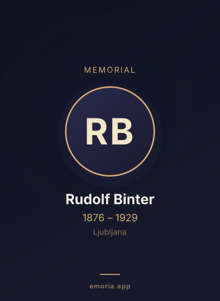 Memorial portrait of Rudolf Binter