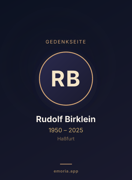 Gedenkportrait von Rudolf Birklein