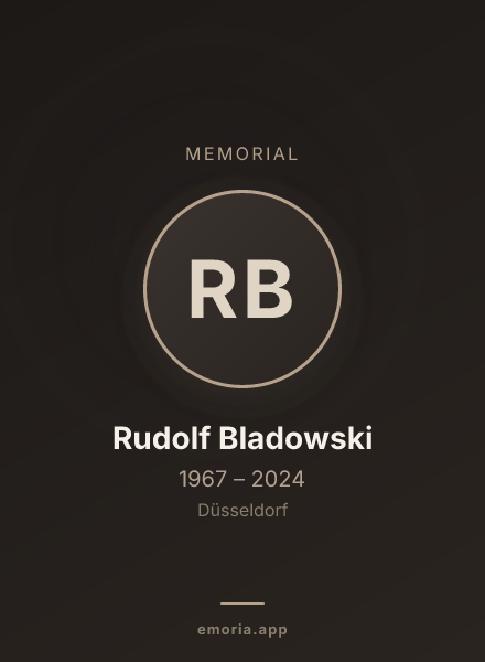 Memorial portrait of Rudolf Bladowski