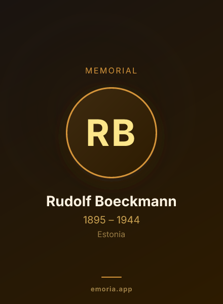 Memorial portrait of Rudolf Boeckmann