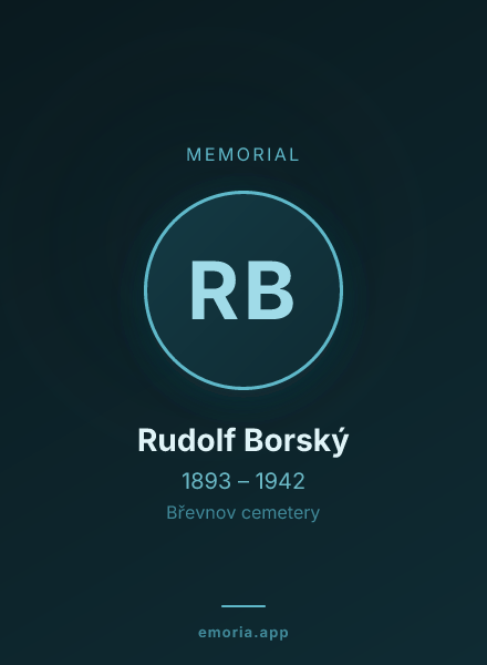Memorial portrait of Rudolf Borský