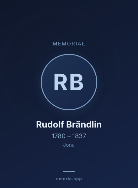 Memorial portrait of Rudolf Brändlin