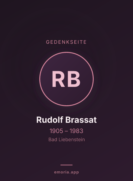 Gedenkportrait von Rudolf Brassat