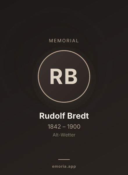 Memorial portrait of Rudolf Bredt