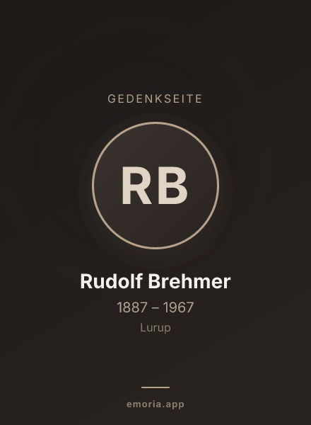 Gedenkportrait von Rudolf Brehmer