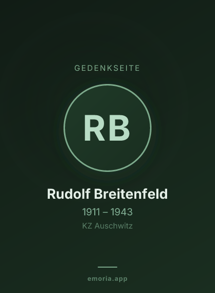 Gedenkportrait von Rudolf Breitenfeld