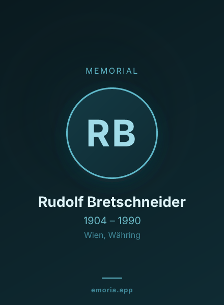 Memorial portrait of Rudolf Bretschneider