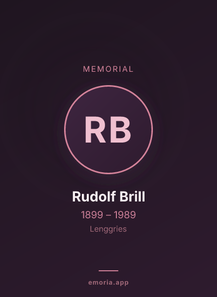 Memorial portrait of Rudolf Brill