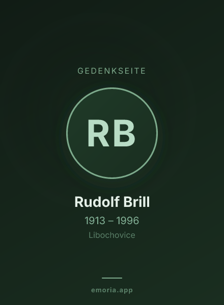 Gedenkportrait von Rudolf Brill