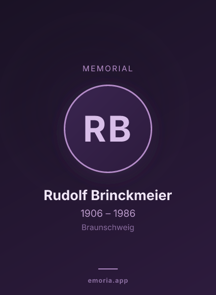 Memorial portrait of Rudolf Brinckmeier