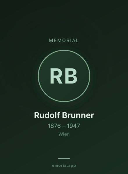 Memorial portrait of Rudolf Brunner